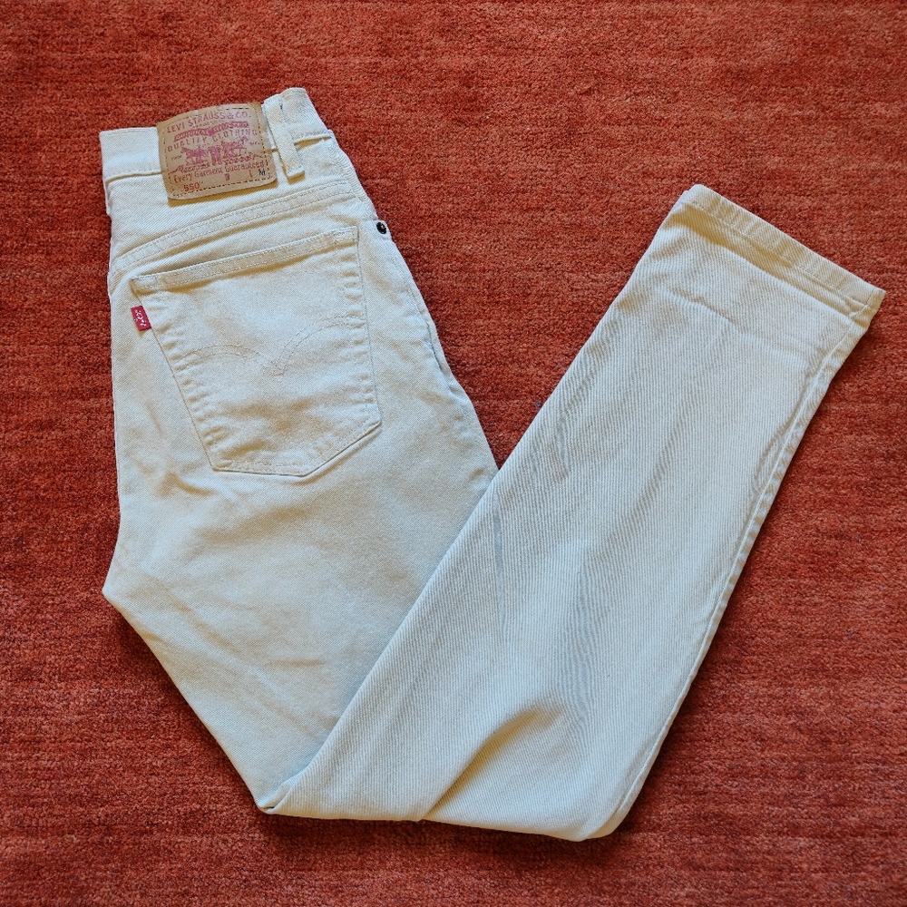 Vintage 90's Levi's 550 Womens High Rise Mom Jeans Size 8 Tapered Relaxed Tan